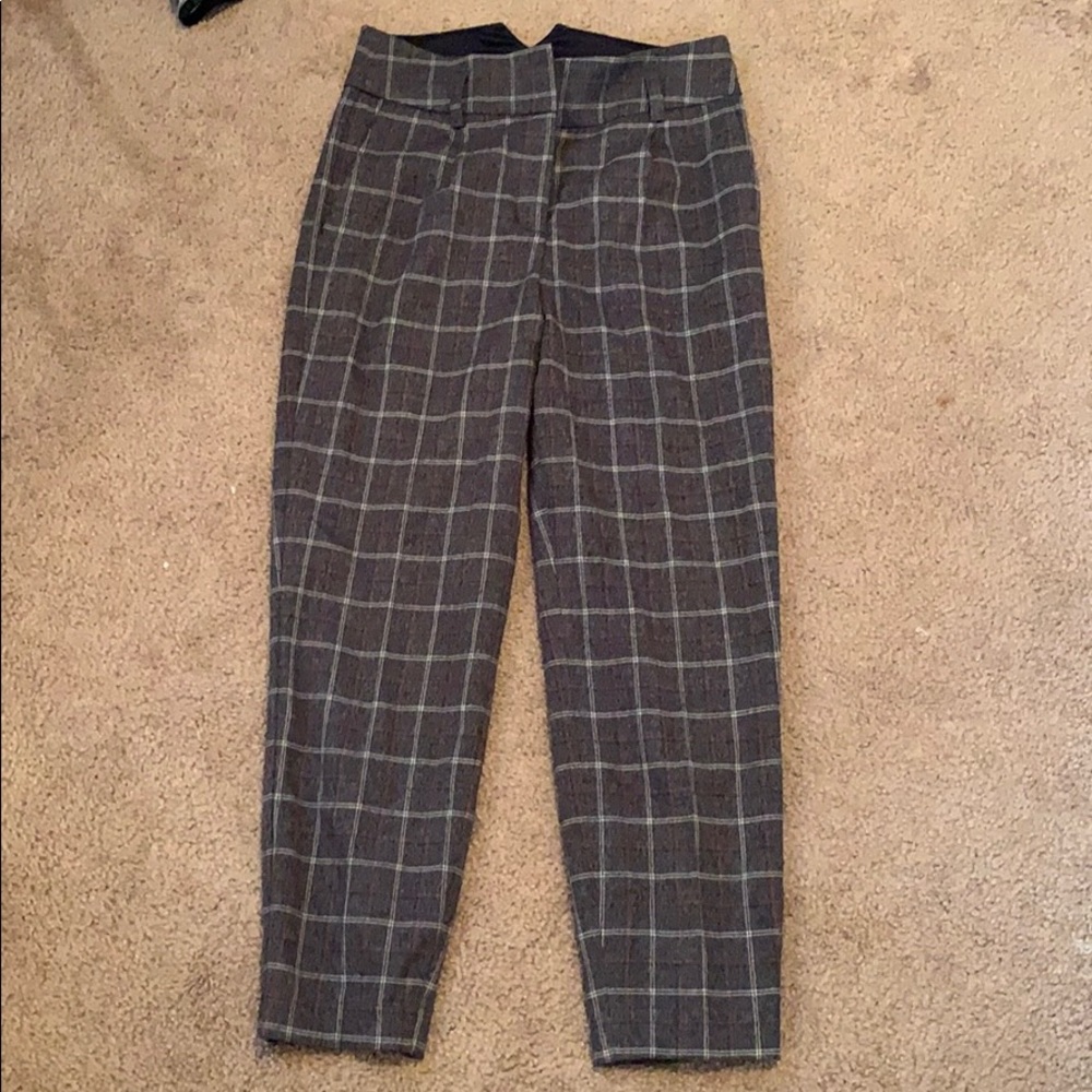 Plaid work pants